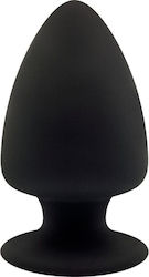 SilexD Premium Silicone Dual Density Thermo Reactive Anal Plug Mittel Schwarz 11cm