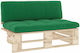 Two-Seater Sofa Outdoor from Pallets with Pillows 110x65x55cm