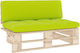 Two-Seater Sofa Outdoor from Pallets with Pillows 110x65x55cm