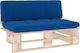 Two-Seater Sofa Outdoor from Pallets with Pillows 110x65x55cm