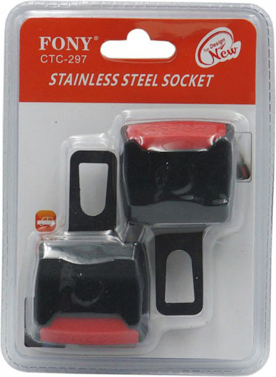 Seat Belt Buckle Alarm Stopper and Belt Extension 2pcs