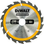 Dewalt DT1943 Δίσκος Κοπής Ξύλου 190mm με 18 Δόντια