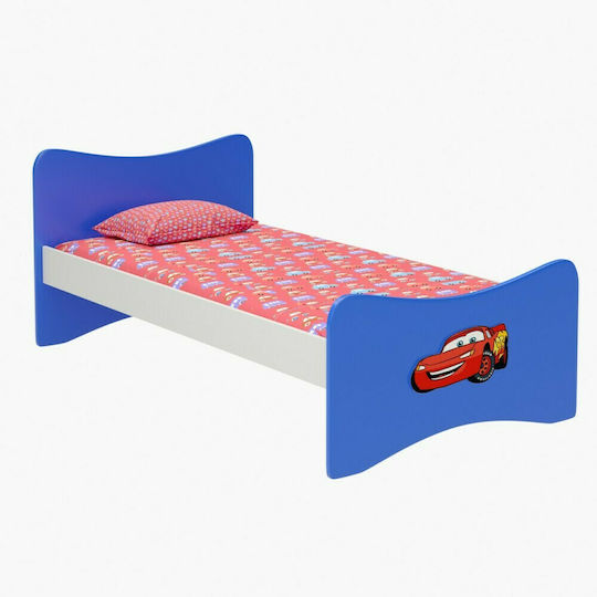 Theseu Pat pentru Copii Single Albastru pentru Saltea 100x200cm