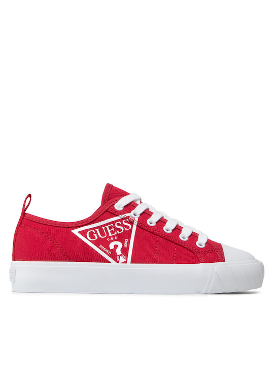 Guess Γυναικεία Sneakers Κόκκινα