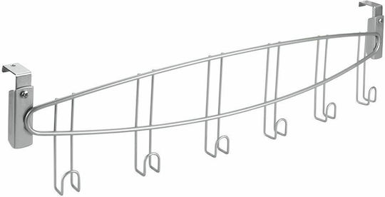Metaltex Agățătoare Pentru Uși Onda 6 Locuri Metalică 55x4x55cm