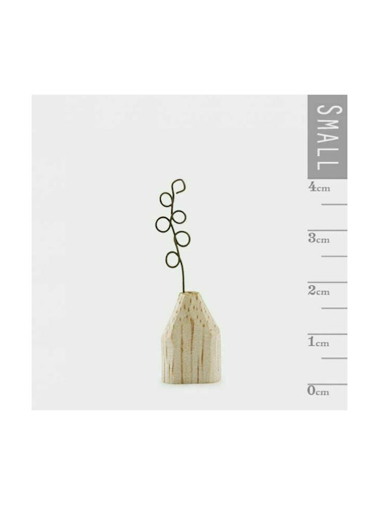 Synchronia Wooden Abstract Table Decor 1x1.5x4cm