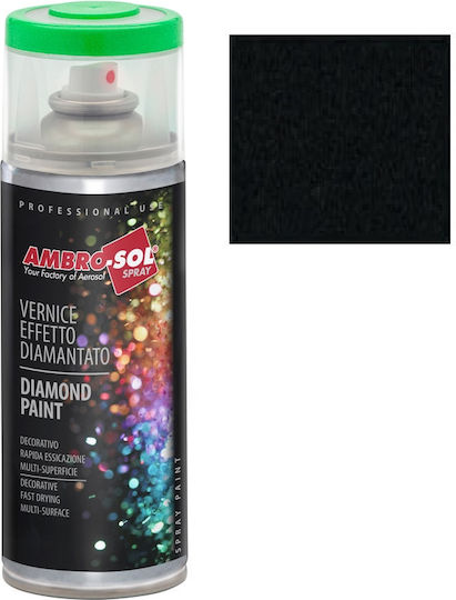 Ambro-Sol Spray Paint Diamond Effect with Perle Effect Black Black 400ml 6τμχ