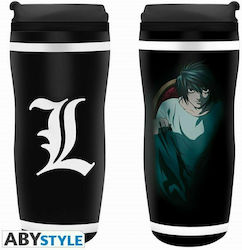 Abysse Glass Thermos Plastic 355ml Black