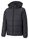 Kids' Sports Jacket Short with Hood Black Teamliga Padded