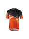 Bicycle Line Brake Short Sleeves Cycling Jersey Black/Orange
