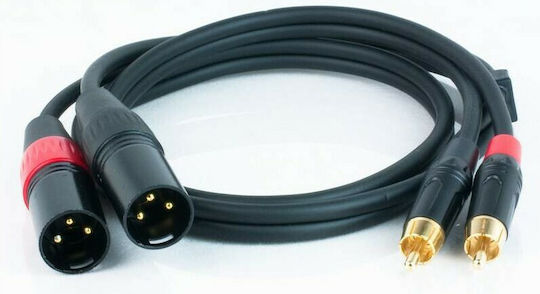Master Audio Cablu XLR De Sex Masculin - RCA De Sex Masculin Negru 1m RCA930/1