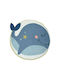 Bebe Stars Whale Kids Rug Cotton Blue 94x130cm
