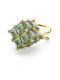 Swarovski Women's Gold Plated Ring Curiosa Coctail Square with Zircon