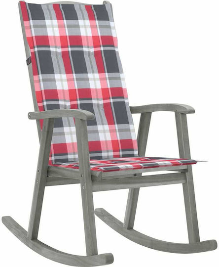 Fotoliu Balansoar Grey / Red Plaid 57x100x117cm
