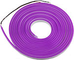 Waterproof Neon Flex LED Strip Power Supply 12V with Purple Light Length 5m and 120 LEDs per Meter