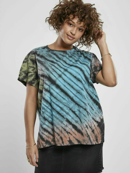 Urban Classics TB3449 Feminin Oversized Tricou Tie Dye