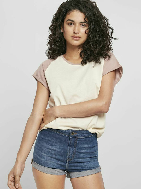 Urban Classics Bluza Damă Tricou Alb Sand/Dusk ...