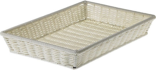 Leone Prestige Καλάθι Ψωμιού Πλαστικό Λευκό 52.5x32.5x8cm