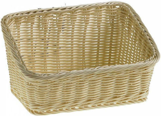 Leone Prestige Καλάθι Ψωμιού από Rattan σε Μπεζ Χρώμα 34x24x11cm