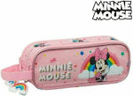 Minnie Mouse Pencil Case with 2 Compartments Pink