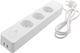 Deltaco Smart Steckdosenleiste 3 Positionen mit 2 USB-A, Schalter und Kabel 1.5m