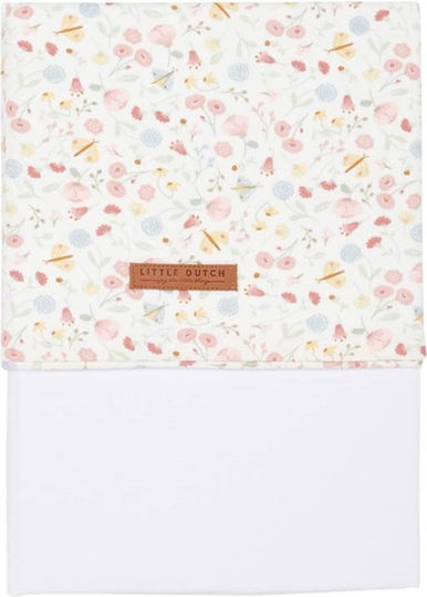 Little Dutch Flowers & Butterflies Baby Sheet Cradle Cotton 70x100cm