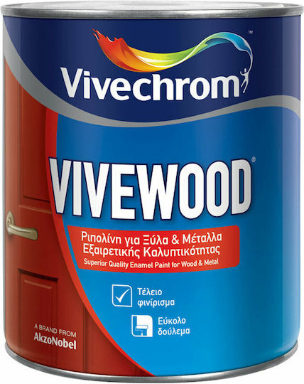 Vivechrom Ριπολίνη Διαλύτου Vivewood Base P 0.75lt Σατινέ