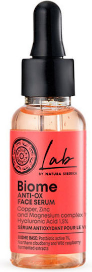 Natura Siberica Lab Biome Anti Ox Moisturizing & Anti-aging Serum Face with Hyaluronic Acid for Detoxification & Radiance 30ml