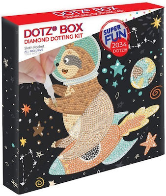 Diamond Dotz Sloth Rocket Box Καμβάς Diamond Painting Κιτ 22x22cm