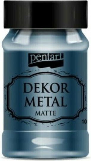 Pentart Dekor Metal Matte Chalk Paint Oxford Blue 100ml 35205