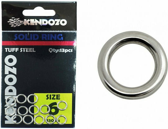 Kendozo Lures Tuff Steel Solid Ring Sârmă Split Ring De Pescuit No6 Set 15 Bucăți
