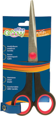 Groovy Scissors 18cm with Stainless Steel Blade Black