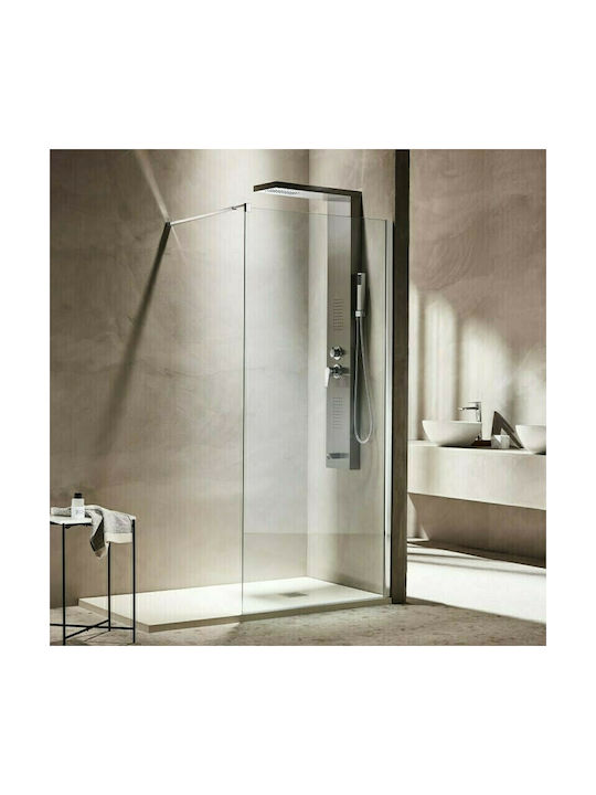 Tema Free Walk - In Shower Screen for Shower 120x195cm Clear Glass Chrome