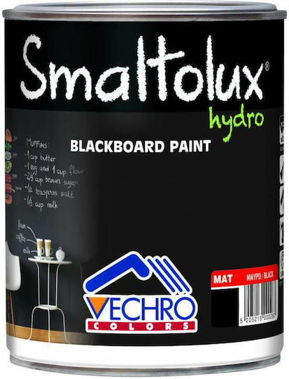 Vechro Acrilic Culoare Ecologic pentru apă Smaltolux Hydro Blackboard Paint 0.75lt Negru Matt