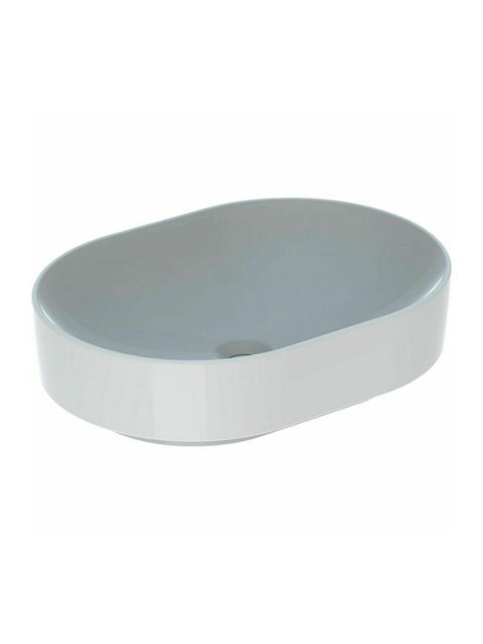 Geberit VariForm Επικαθήμενος Νιπτήρας Πορσελάνης 55x40x14.4cm Λευκός