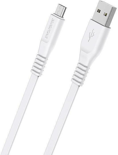 Borofone BX23 Wieldy Regular USB 2.0 to micro USB Cable Λευκό 1m