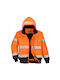 Portwest Waterproof Reflective Work Jacket with Removable Lining and Detachable Hood Orange