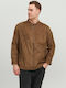 Faux Leather Jacket Cognac