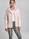 Urban Classics Scurt Jachetă de femei tip parka pentru primăvară/toamnă Roz
