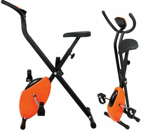 Clever Fit Bike 090019 Αναδιπλούμενο Όρθιο Ποδήλατο Γυμναστικής Μαγνητικό Πορτοκαλί