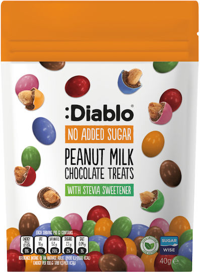 Diablo Filled Dragees with Peanut with Stevia 40gr