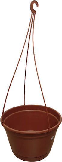 Viomes Topf Kunststoff mit Untersetzer 26x26x16cm.