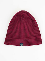Gant Beanie Ανδρικός Σκούφος με Rib Πλέξη σε Μπορντό χρώμα