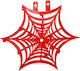 3D wall hanger "WEB" made of bio-impregnated material (PLA) (20X17X2cm) WEP C635 (red)