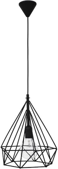 Heronia DM-02 1/L Регулируема Висящо Осветително Тяло Черен с Цокъл E27