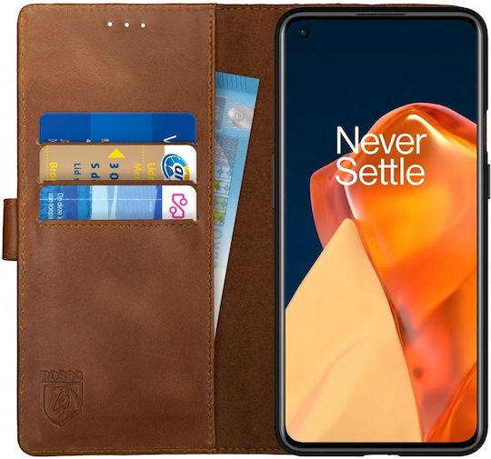 Rosso Deluxe Wallet Δερμάτινο Καφέ (OnePlus 9)