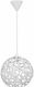 Heronia Tunis 1/L Pendel Adjustable Pendant Light White with Socket E27 25x100cm