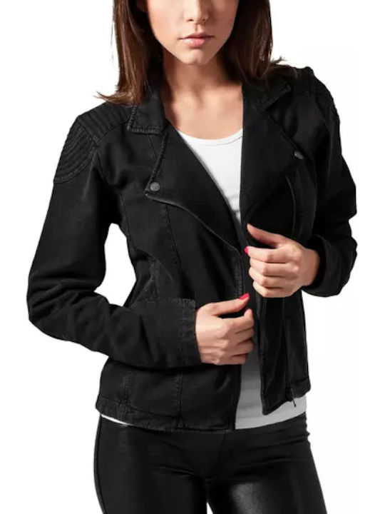 Damen Bikerjacke Schwarz