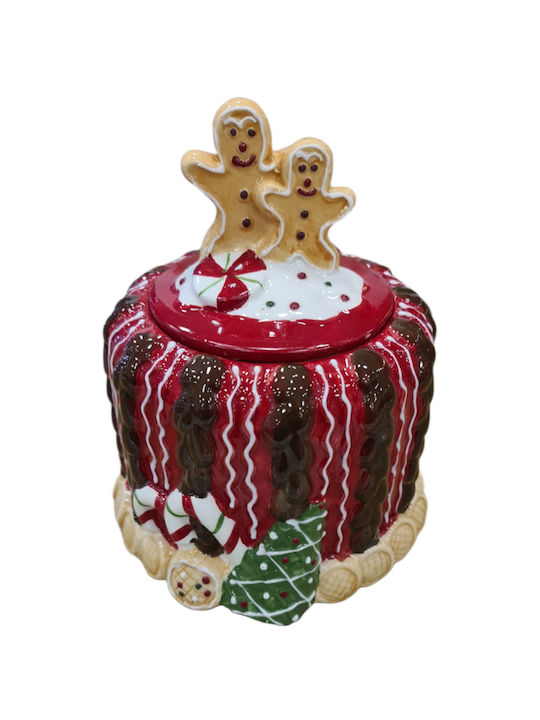 Marva Christmas Porcelain Cookie Jar Ornament H22xD20cm