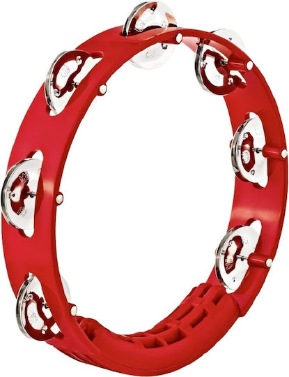 Meinl HTT8R Κόκκινο Πλαστικό Ντέφι Χειρός με Μονή Σειρά Ζίλιες